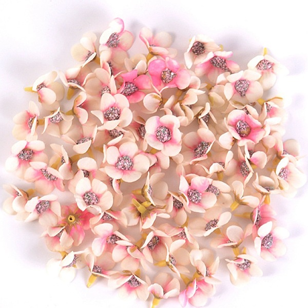

PandaHall Silk Artificial Flower, for DIY Wedding Party Garland Decoration, PeachPuff, 23x23x16mm Cloth Flower Brown