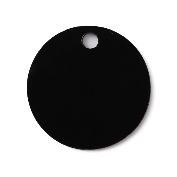 

PandaHall Opaque Acrylic Pendants, Flat Round, Black, 30x1.3mm, Hole: 4mm Acrylic Flat Round Black