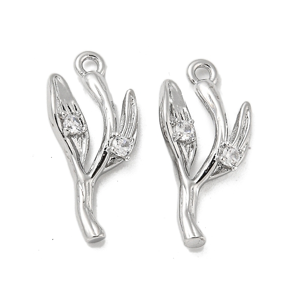 

PandaHall Brass Micro Pave Clear Cubic Zirconia Pendant, Leaf Charms, Real Platinum Plated, 21x9x2mm, Hole: 1.5mm Brass+Cubic Zirconia Leaf...