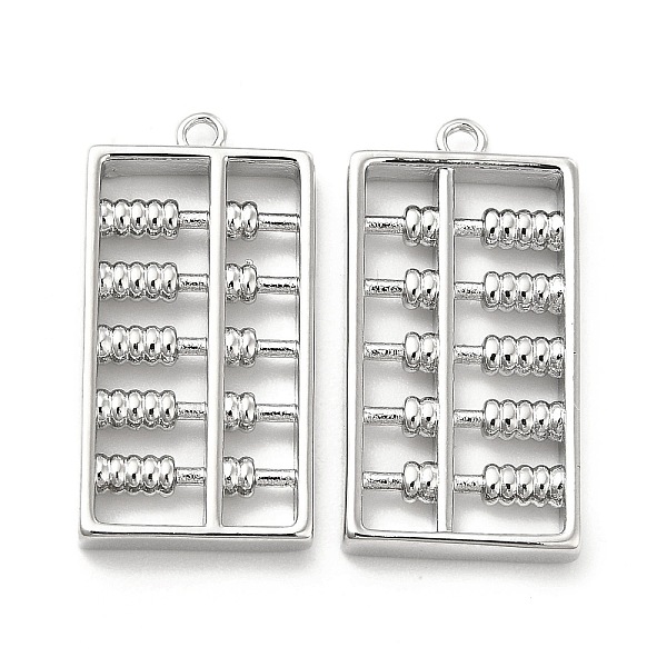 

PandaHall Brass Pendants, Abacus Charm, Real Platinum Plated, 24x12x3mm, Hole: 1.4mm Brass Others