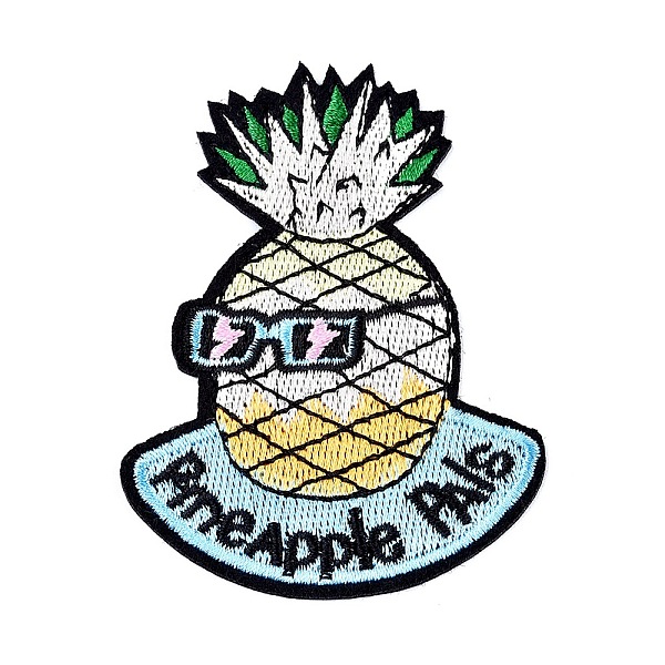 

PandaHall Computerized Embroidery Cloth Sew on Patches, Costume Accessories, Pineapple, Mixed Color, 78x56x1.3mm Cloth Multicolor