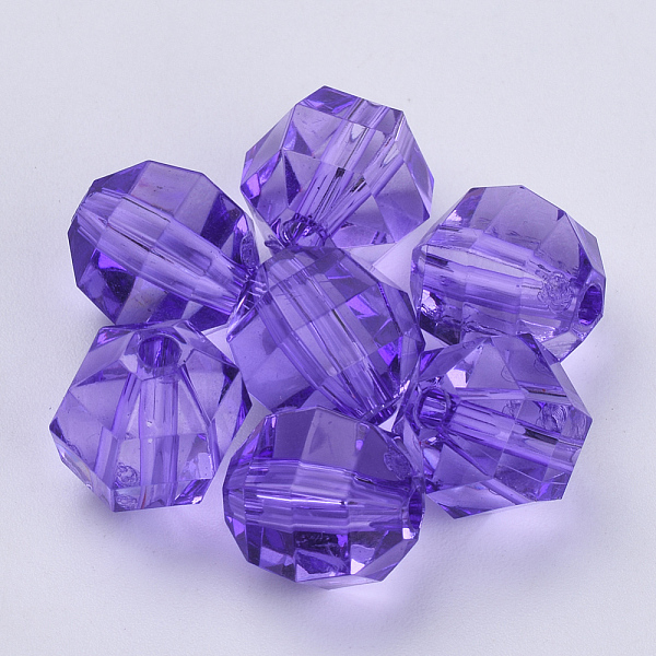 

PandaHall Transparent Acrylic Beads, Faceted, Round, Blue Violet, 20x20mm, Hole: 2.9mm Acrylic Round