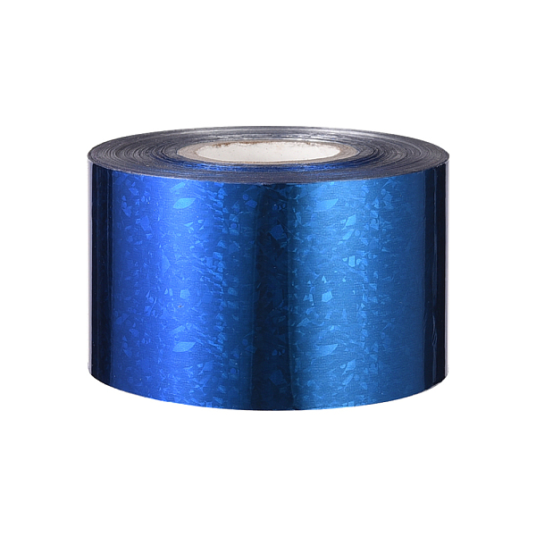 

PandaHall Shining Laser Transfer Foil Nail Sticker Decals, for Nail Tips Decorations, Dark Blue, 40mm, 120m/roll Paper Others