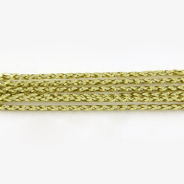 

PandaHall Braided Non-Elastic Beading Metallic Cords, 16-Ply, Light Khaki, 1.5mm, about 109.36 yards(100m)/bundle PP