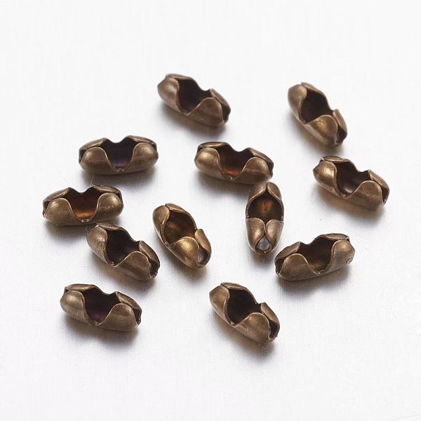 

PandaHall Brass Ball Chain Connectors, Antique Bronze, 5.5x2mm, Fit for 1.5mm ball chain Brass
