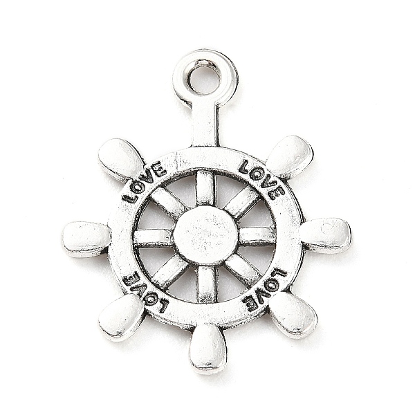 

PandaHall Tibetan Style Alloy Pendants, Helm, Antique Silver, 24x19.5x1.5mm, Hole: 1.8mm, about 373pcs/500g Alloy Anchor & Helm