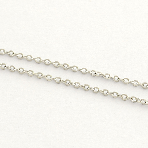 

PandaHall Stainless Steel Cable Chains, Soldered, with Spool, Oval, Stainless Steel Color, 1.5x1.1x0.3mm, about 82.02 Feet(25m)/roll...