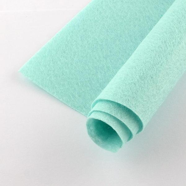 

PandaHall Non Woven Fabric Embroidery Needle Felt for DIY Crafts, Square, Aquamarine, 298~300x298~300x1mm, about 50pcs/bag Cloth Green