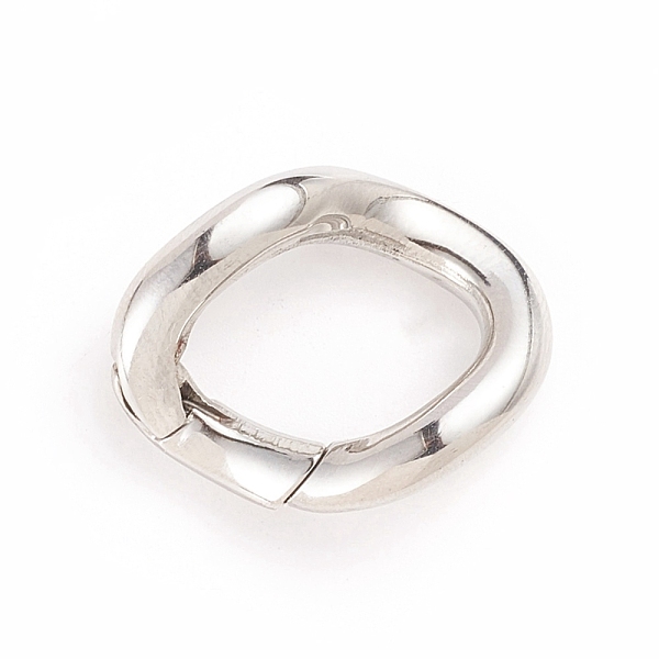 

PandaHall 304 Stainless Steel Spring Gate Rings, Twist Ring, Stainless Steel Color, 24.5x19x3.5mm, Inner Diameter: 16.5x11mm 304 Stainless...