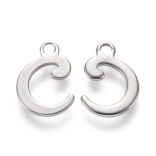 

PandaHall 304 Stainless Steel Charms, Laser Cut, Letter, Stainless Steel Color, Letter.C, 11x8x0.7mm, Hole: 1.5mm 304 Stainless Steel...
