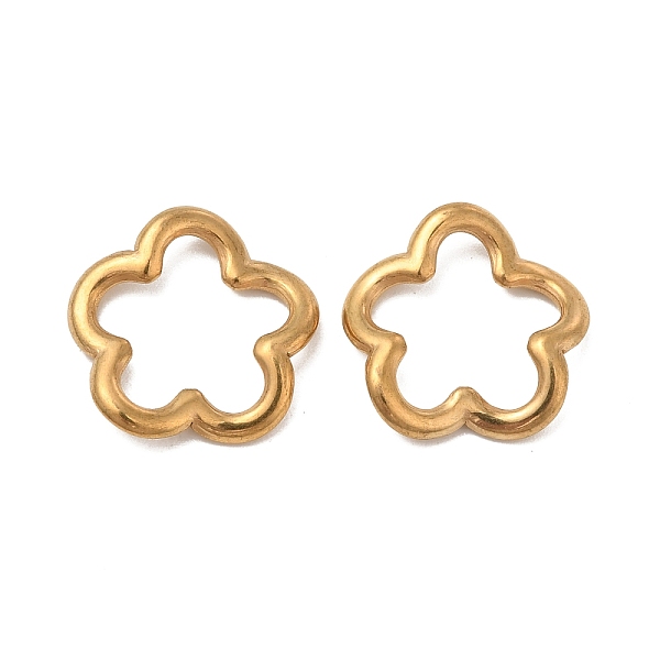 

PandaHall 304 Stainless Steel Linking Rings, Twisted Flower, Golden, 15x15x3mm, Inner Diameter: 9.5x11.5mm 304 Stainless Steel Flower
