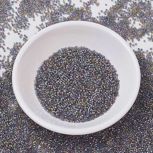 

PandaHall MIYUKI Delica Beads, Cylinder, Japanese Seed Beads, 11/0, (DB0986) Sparkling Lined Majestic Mix(Purple Gold) , 1.3x1.6mm, Hole...