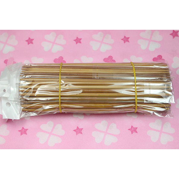 

PandaHall Bamboo Knitting Needles, Crochet Hooks, Double Pointed Carbonized Sweater Needle Weave Craft, BurlyWood, 200mm, 5pcs/bag..., Orange