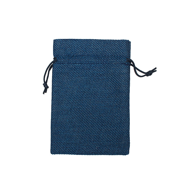 

PandaHall Linenette Drawstring Bags, Rectangle, Marine Blue, 14x10cm Cloth None