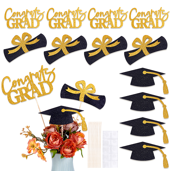 Palitos de papel para centros de mesa de fiesta de graduación