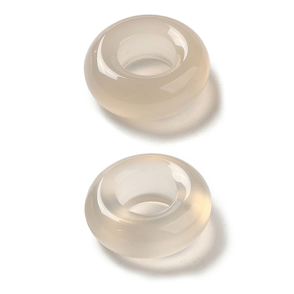 Natural White Chalcedony Ring Charms