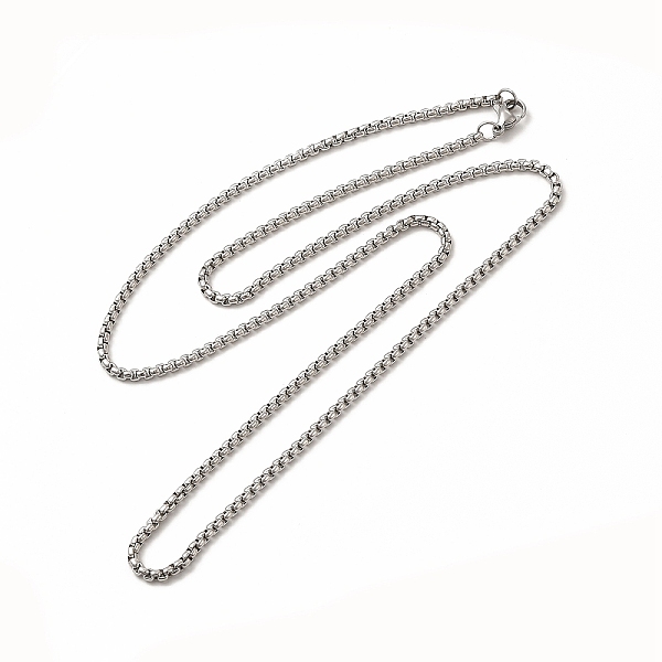 

PandaHall 201 Stainless Steel Box Chain Necklace for Men Women, Stainless Steel Color, 23.62 inch(60cm) 201 Stainless Steel