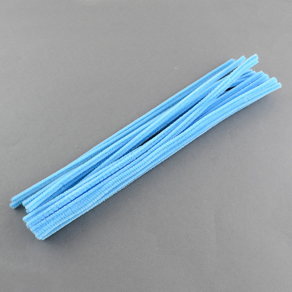 

PandaHall 11.8 inch Pipe Cleaners, DIY Chenille Stem Tinsel Garland Craft Wire, Turquoise, 300x5mm Fibre