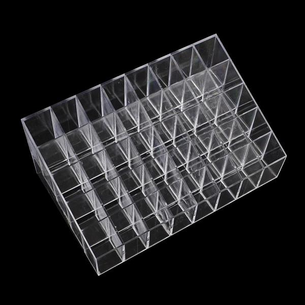 

PandaHall Rectangle 40 Compartments Plastic Bead Storage Containers, No Covers, Clear, 11.7x18.9x8.1cm Plastic Rectangle Clear