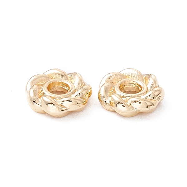 

PandaHall Rack Plating Alloy Bead, Long-Lasting Plated, Cadmium Free & Lead Free, Twist Round Ring, Golden, 7.5x2.3mm, Hole: 2.4mm Alloy...