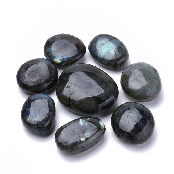 

PandaHall Natural Labradorite Decorations, Large Tumbled Stones, Healing Stones for Chakras Balancing, Crystal Therapy, Meditation, Reiki...