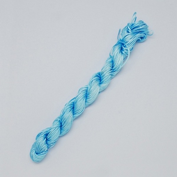 

PandaHall 22M Nylon Jewelry Thread, Nylon Cord for Bracelets Making, Deep Sky Blue, 1mm Nylon Blue