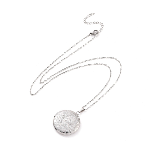 

PandaHall 304 Stainless Steel Locket Pendant Necklaces, with Lobster Claw Clasps, Mixed Shapes, Stainless Steel Color, 13.39 inch(34cm) 304...