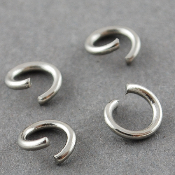 

PandaHall 304 Stainless Steel Jump Rings, Open Jump Rings, Stainless Steel, 20 Gauge, 4x0.8mm, Inner Diameter: 2.4mm 304 Stainless Steel
