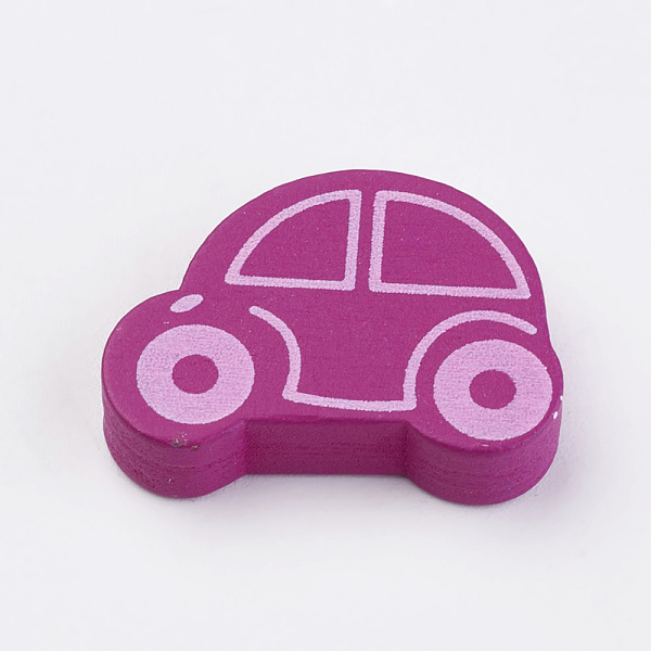 

PandaHall Natural Wood Printed Beads, Dyed, Car, Mixed Color, 18.5x25x6mm, Hole: 2mm, about 510pcs/500g Wood Vehicle Multicolor