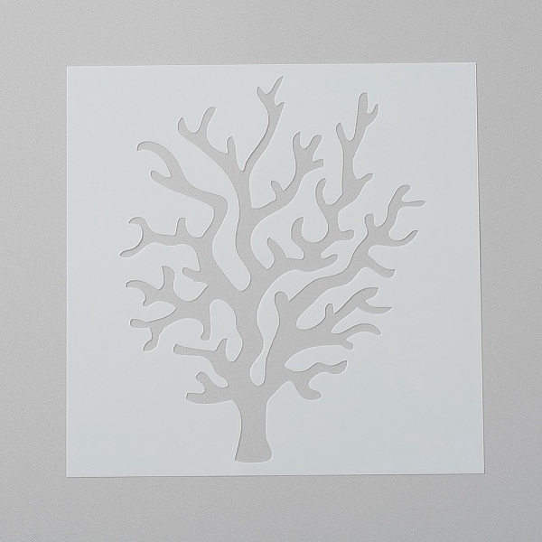 PandaHall Plastic Reusable Painting Stencils, Cake Stencils, for Painting on Fabric Canvas Tiles Floor Furniture Wood and Cakes, Tree...