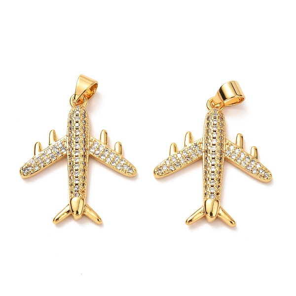 

PandaHall Brass Micro Pave Clear Cubic Zirconia Pendants, Long-Lasting Plated, Plane, Real 18K Gold Plated, 24.5x21x3.5mm, Hole: 4.5x3.5mm...