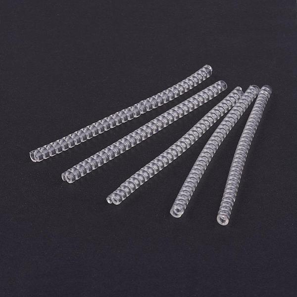 

PandaHall Plastic Spring Coil, Invisible Ring Size Adjuster, Flat, Clear, 100x5mm Plastic Clear