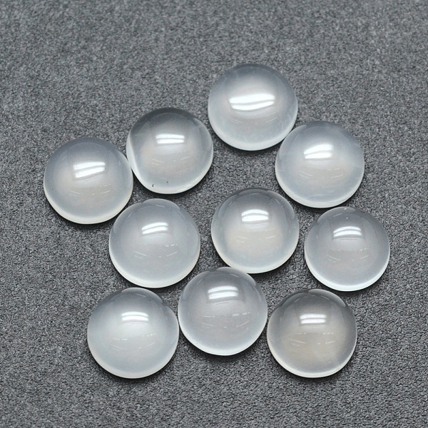 

PandaHall Natural Agate Cabochons, Half Round, 6x3~3.5mm Natural Agate Half Round