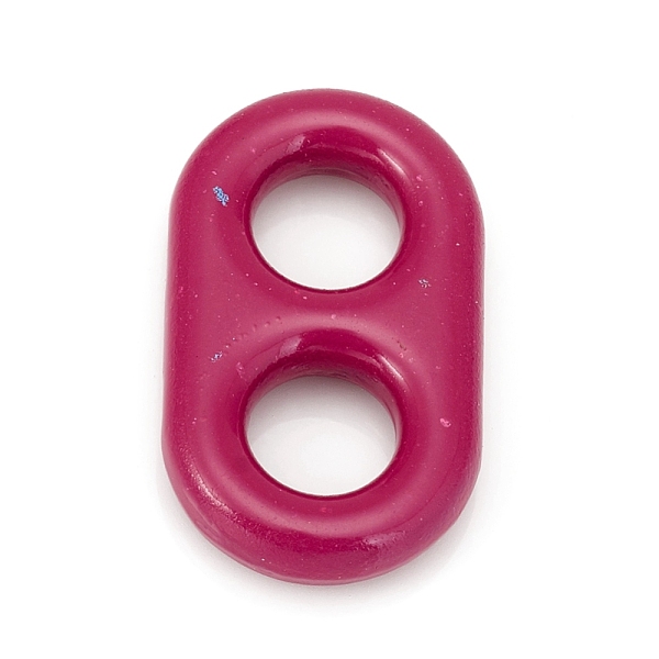 

PandaHall Alloy Enamel Links Connectors, Soda Tab/Pull Tab, Medium Violet Red, 17x10x3mm, Hole: 4mm Alloy+Enamel Oval Red