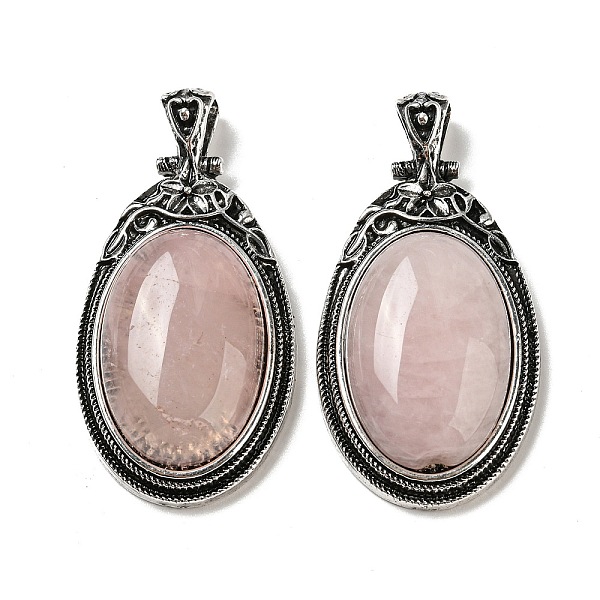 Natural Rose Quartz Big Pendants