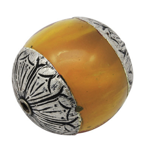 

PandaHall Beeswax Beads, with 925 Sterling Silver Bead Caps, Drum, Antique Silver Metal Color, Chocolate, 26x24mm, Hole: 2mm Sterling Silver..., Brown