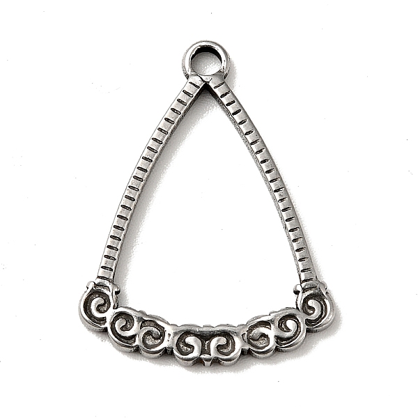 

PandaHall Tibetan Style 304 Stainless Steel Pendants, Triangle Charms, Antique Silver, 24x18x1.5mm, Hole: 2mm 304 Stainless Steel Triangle