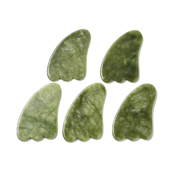 

PandaHall Natural Lemon Jade Gua Sha Boards, for Anxiety Therapy, Wing, 71~78x48~50x4~4.5mm Lemon Jade Wing