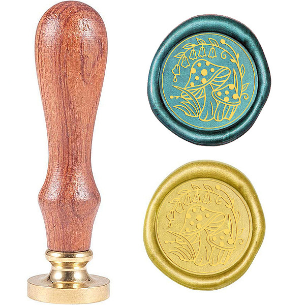 

PandaHall CRASPIRE Wax Seal Stamp Mushroom, Vintage Sealing Stamp 25mm Replaceable Brass Head with Wooden Handle for Envelopes Cards Craft...