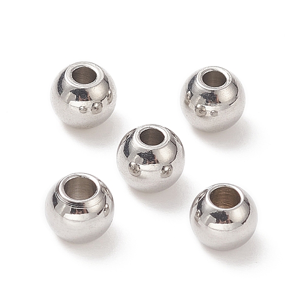 

PandaHall 304 Stainless Steel Round Spacer Beads, Stainless Steel Color, 3x2mm, Hole: 1.2mm 304 Stainless Steel Round