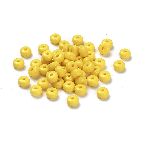 

PandaHall Opaque Acrylic Column Beads, Yellow, 7x4mm, Hole: 1.8mm Acrylic Ring Yellow