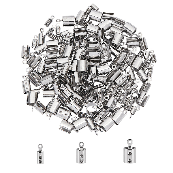 

PandaHall UNICRAFTALE about 150pcs 3 Sizes Folding Crimps Cord Ends Stainless Steel Folding Crimp Ends Crimp Bead for Necklace Cord Jewelry...