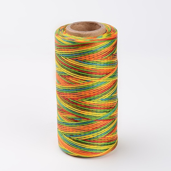 

PandaHall Flat Waxed Polyester Cords, Colorful, 1x0.3mm, about 284.33 yards(260m)/roll Waxed Polyester Cord Flat