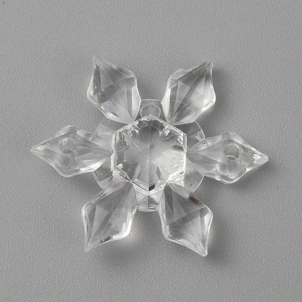Breloques de connecteur acrylique transparent de noël