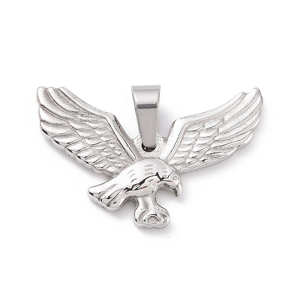 

PandaHall 304 Stainless Steel Pendants, Eagle, Stainless Steel Color, 19x30x3mm, Hole: 3x6mm 304 Stainless Steel Other Animal