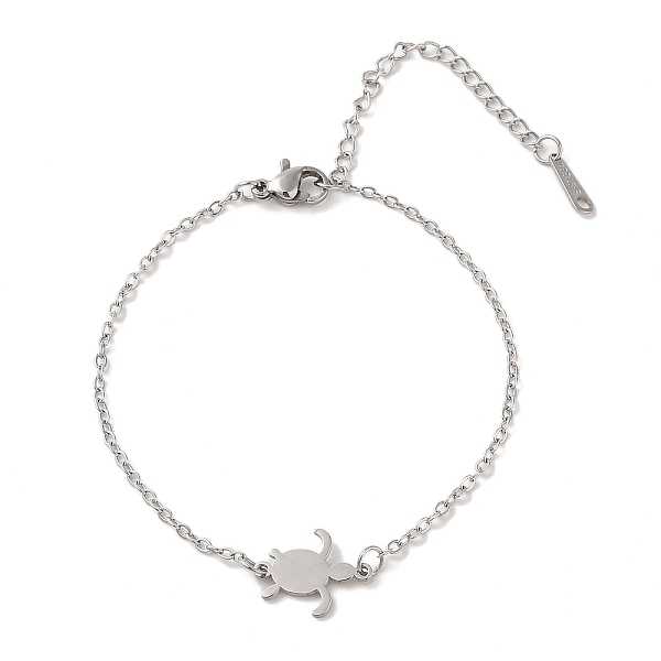 

PandaHall 304 Stainless Steel Bracelets, Tortoise, Stainless Steel Color, 6-7/8 inch(17.6cm) 304 Stainless Steel Tortoise