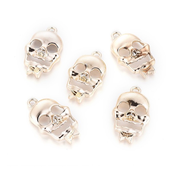 

PandaHall Alloy Pendants, Skull, Light Gold, 31x18.5x5mm, Hole: 2.5mm Alloy Skull