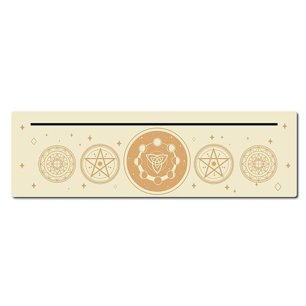 

PandaHall Natural Wood Card Stand for Tarot, Display Stand for Witch Divination Tools, Rectangle, Bisque, Star Pattern, 253x76x5mm Wood Star..., Orange