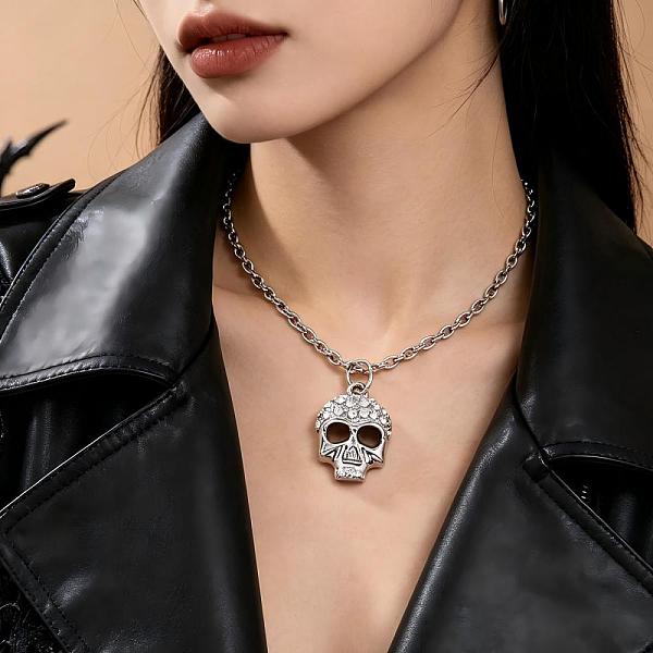 Colliers pendentifs gothiques d'Halloween en alliage de zinc