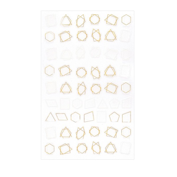 

PandaHall Shining Watermark Slider Art Stickers, 3D Hot Stamping Nail Decals, Self Adhesive, for Manicure Decorations, Geometric Pattern..., White